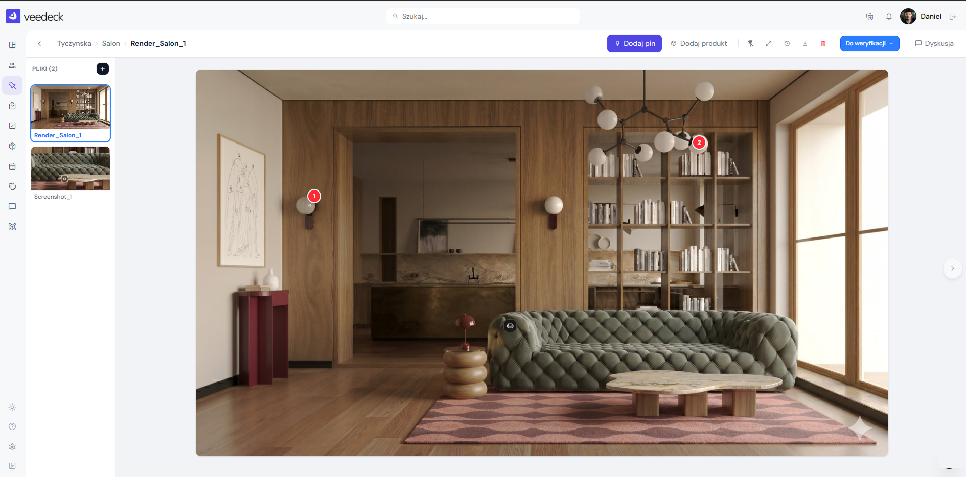 Render salonu - Tyczynska / Salon